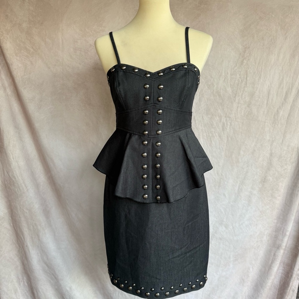 Kensie Studded Peplum Dress